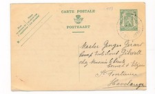 D83010 Coat of Arms Lion 35c 1930 s Postal Stationery Belgium Havelange