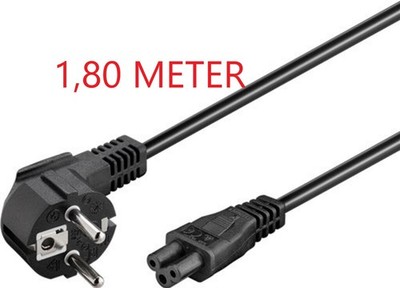  Stromkabel 230V Netzkabel Laptop 3- polig SCHWARZ Micky-Maus N Kleeblatt Schuko