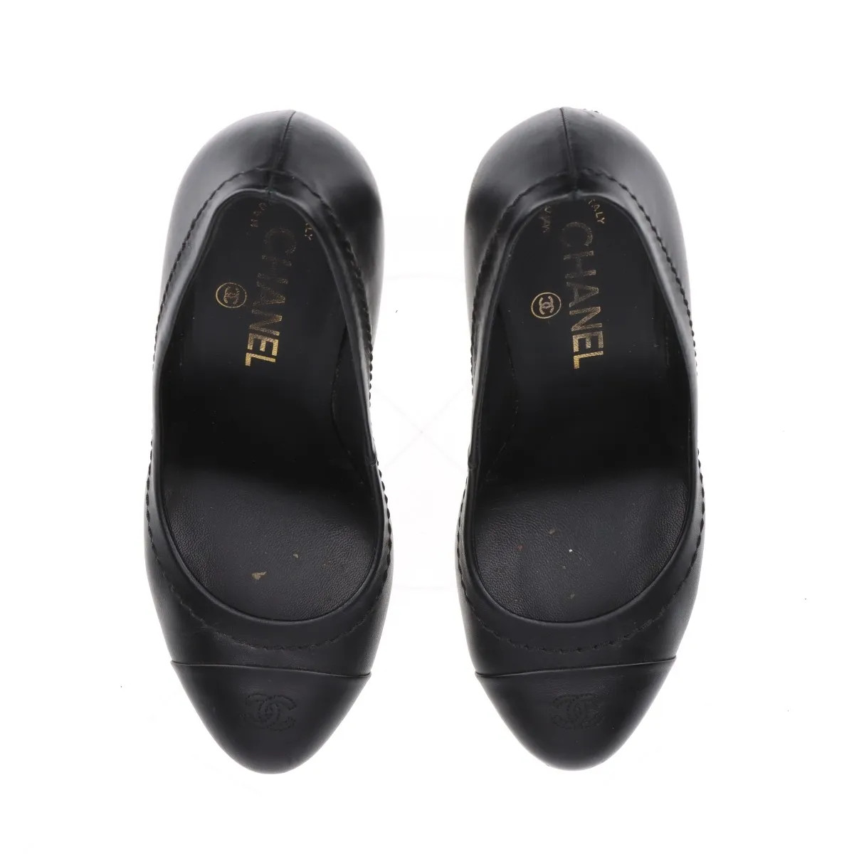 Chanel Coco Mark 11A Leather Pumps 36 Ladies' Black G27870 Heels and toes have s thumbnail 7