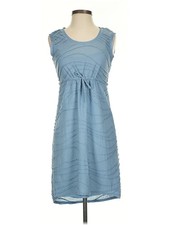 Simply Vera Vera Wang Women Blue Casual Dress XS