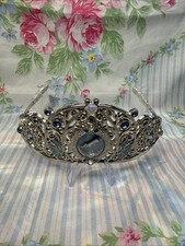 Disney Cinderella Tiara Crown Blue Rhinestones Princess Dress-Up Costume