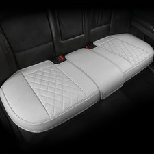 Light Gray Rear Bench Bottom Seat Cover for Cars