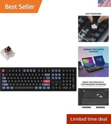 K10 Pro Wireless Custom Mechanical Keyboard, Full-Size QMK/VIA Programmable B...