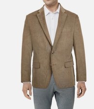 295 Ralph Lauren Mens Camel Ultra-Flex Corduroy Blazer Mens Suede Patch 50R BC