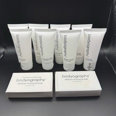 Bodyography Skincare Artisan Travel 10 pcs Soap Shampoo Conditioner Lotion Wash