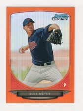 2013 BOWMAN CHROME MINI ORANGE REFRACTOR 2/15 ALEX MEYER TWINS #244