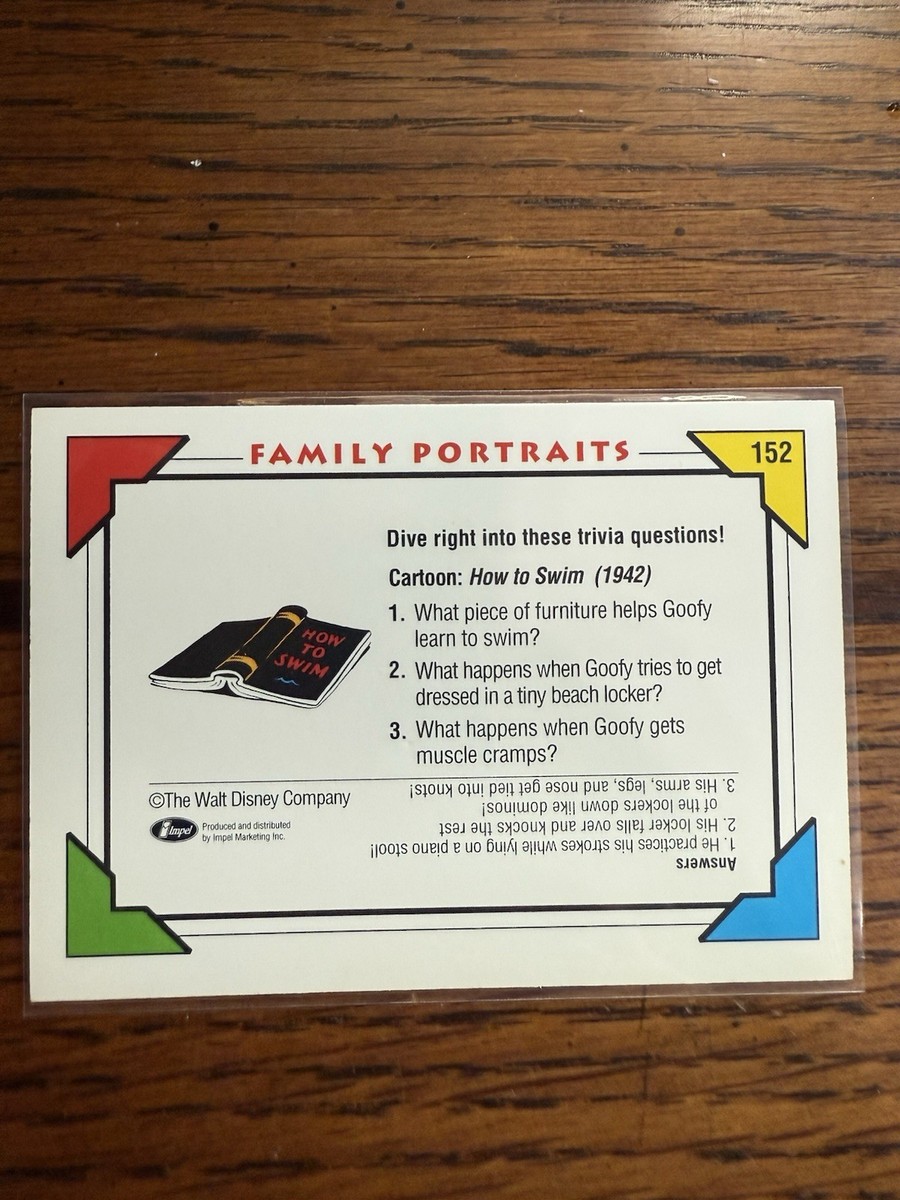 1991 Impel Walt Disney Collector Cards Family Portraits #152 How