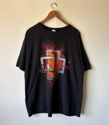Vintage 2000's Rammstein Die Sonne Burn Over Print Shirt Band Tee Rare Size XL