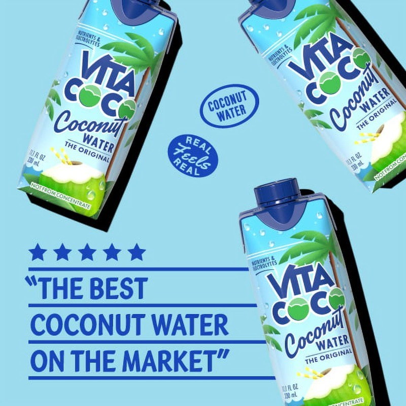 Vita Coco The Original Coconut Water, Nutrients Rich, Pure, 11.1 fl oz, 12 Count