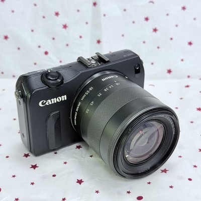 Canon EOS M Black 18.0MP Mirrorless Camera W/18-55mm Lens Tested & Ready to Use