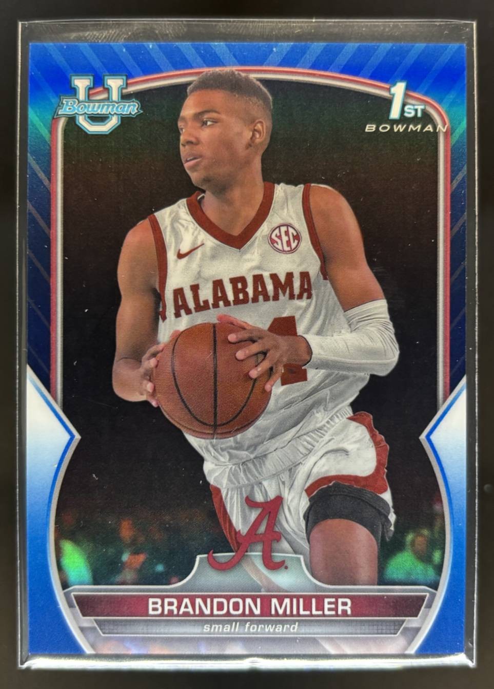 2022-23 Bowman Chrome U Brandon Miller Blue /199 #80 Alabama Crimson Tide