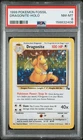 1999 POKEMON FOSSIL #4 DRAGONITE-HOLO PSA 8