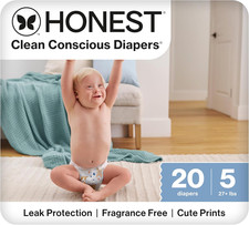 The Honest Company Diapers Size 5 20 Count Its a Pawty Polybag Travel Pack