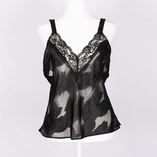 Vintage Sheer Lace Camisole Top MEDIUM Fairy Whimsigoth Whimsy Romantic Romantic