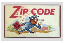 Mr Zip USPS Mail Carrier Mailman Character Vintage Retro Fridge Magnet 2x3