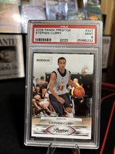 2009 Panini Prestige Stephen Curry #207 PSA 9 Rookie Card RC. rookie card picture