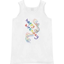 'Happy Birthday Rainbow ' Adult Vest / Tank Top AV050679