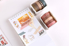 Basic Washi Tape Set 30 Rolls Plants Patterns Decorative Skinny Slim Masking ...