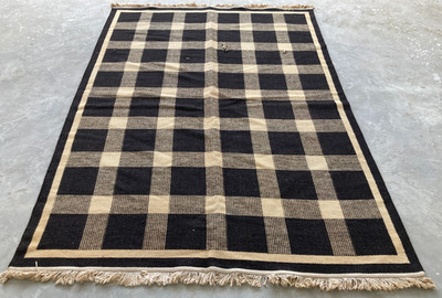 Vintage Traditionell Handm Schön Geometrisch Kelim Boden Teppich Carpet 240x170 cm