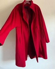 WINDMOOR RED WOOL & CASHMERE LONG SLEEVE COAT JACKET OVERCOAT OUTERWEAR SIZE:12