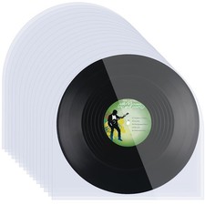 Zonon 100 Pieces LP Inner Sleeves 12 Inch Vinyl Record 12 inches, Clear
