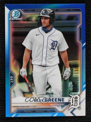 2021 Bowman Chrome Prospects Blue Refractor 54/150 Riley Greene #BCP-188 00lz
