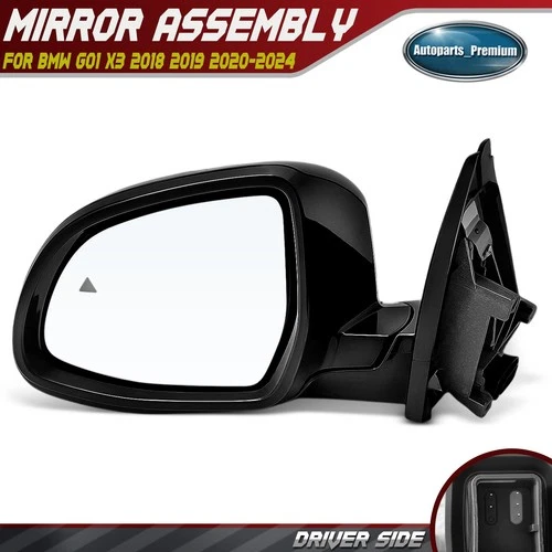 Left Power Mirror w/ Power Fold Heated &Memory & Blind Spot for BMW G01 X3 18-24