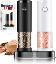 Electric Salt and Pepper Grinder Set Automatic Grinder for Kitchen Battery Peppe