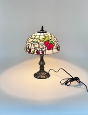 Tiffany Style Stained Glass Strawberry Vine Table Lamp