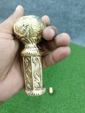 Solid Brass Cane Handle Engraved Knob Walking Stick Topper Best Gift Father