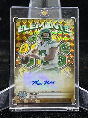 2023 BOWMAN U BEST ELEMENTS OF THE GAME BO NIX #ETGA-BN AUTO SP #'d 07/50