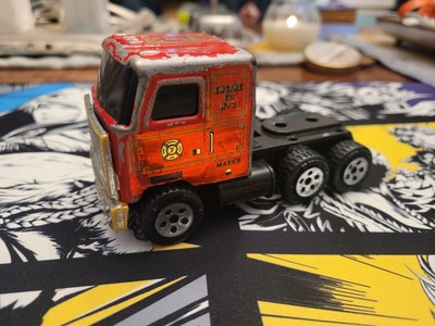 Vintage Buddy Corp Metal/Plastic Toy Fire Dept. Truck Mack Truck - 5'' x 2.5'' 