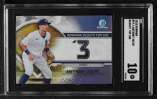 2023 Bowman Bowman Scouts Top 100 Anthony Volpe #BTP-3 SGC 10 GEM v9t