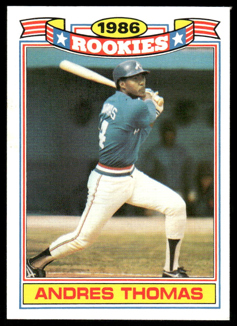 Andres Thomas Atlanta Braves 1987 Topps #20 Glossy Rookies 069082