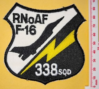 Norwegian Air Force Patch F 16 Fighting Falcon 338 Squadron Orland Air Base