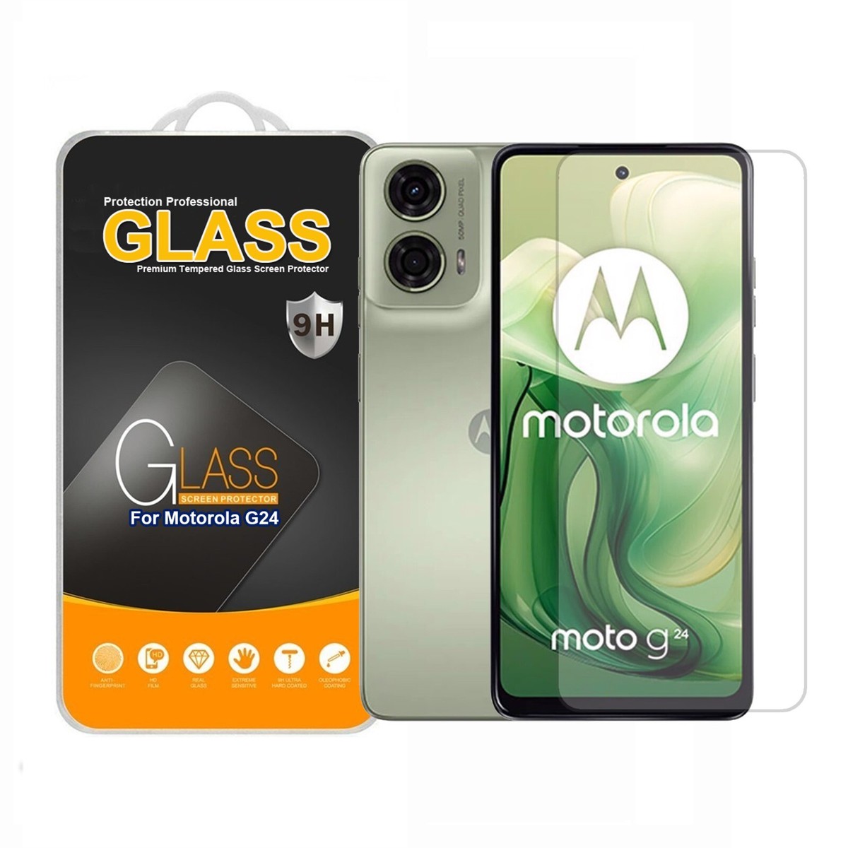NEW'C 3 Pezzi, Vetro Temperato Per Motorola Moto G 5G, Pellicola