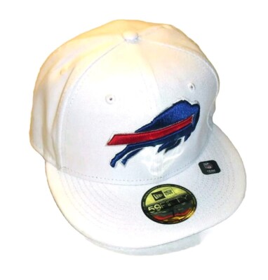Buffalo Bills New Era 59 Fifty Mens White Fitted hat Cap 1/4