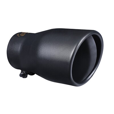 Car exhaust tip 2.5'' Inlet Black Coated Stainless Steel Muffler Pipe Bolt on