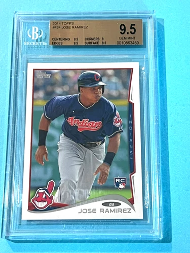 2014 Topps Jose Ramirez #424 Rookie RC BGS 9.5 Gem Mint Guardians