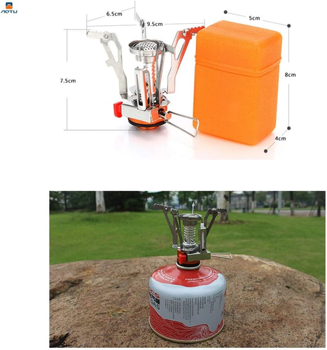 Ultralight Camping Stove Wind-Resistant Backpacking Stove - Piezo Ignition 3000W - Picture 4 of 6