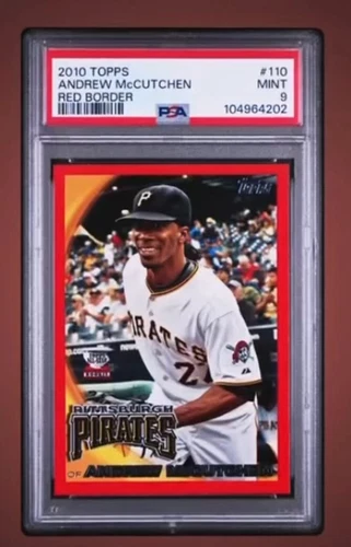 2010 Topps ANDREW MCCUTCHEN Factory Set Red Parallel #/299 PSA 9 Pirates Rare SP