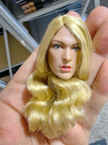 1/6 Female Head Sculpt Solider Model Doll Fit 12" Hot Toys Phicen Body Figure - Picture 4 of 9