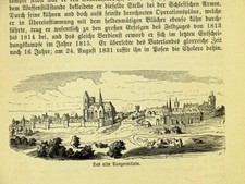 DAS ALTE TANGERMÜNDE AN DER ELBE   Orig.Holzschnitt aus Gebauer ca. 1833