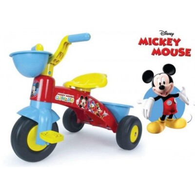 Triciclo a Pedali Mickey Mouse Topolino Disney Rosso Giocattolo Bimbo +3  Anni