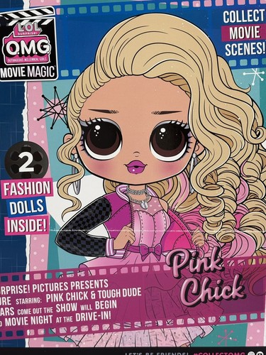 LOL Surprise OMG Movie Magic Tough Dude e Pink Chick Fashion Dolls - Foto 7 di 7