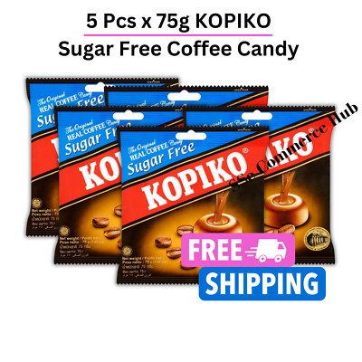 5 Packs KOPIKO Sugar-Free Coffee Candy 75g   Real Original Hard Coffee Coffee!