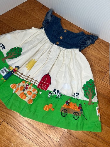 Eleanor Rose Kürbis Patch Halloween Herbst Kleid Mädchen Gr. 3-4 3T 4T Kleinkind - Bild 8 von 13
