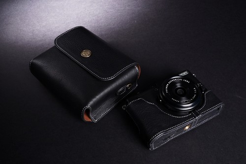 Genuine Real Leather Full Camera Case Bag Cover Pouch for FUJIFILM X70 Black - Picture 28 of 42