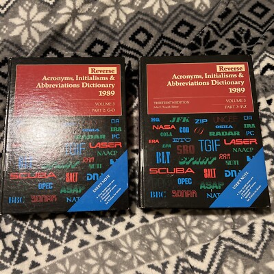 Reverse Acronyms, Initialisms and Abbreviations Dictionary 1989 Vol. 3 Pt. 2 & 3