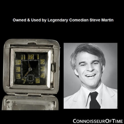 OWNED USED BY STEVE MARTIN 1934 Fine Swiss SS Travel Watch